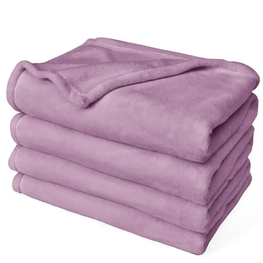 Modern and Simple Flannel Blanket Four Season Universal Multifunctional Solid Color Double-layer Coral Fleece Office Nap Blanket