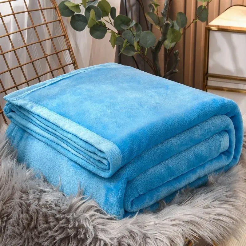 Flannel Fleece Microfiber Throw Blanket, Luxury Lightweight Super Soft Warm Plush Solid Color Blanket For Couch Bed Sofa Travel