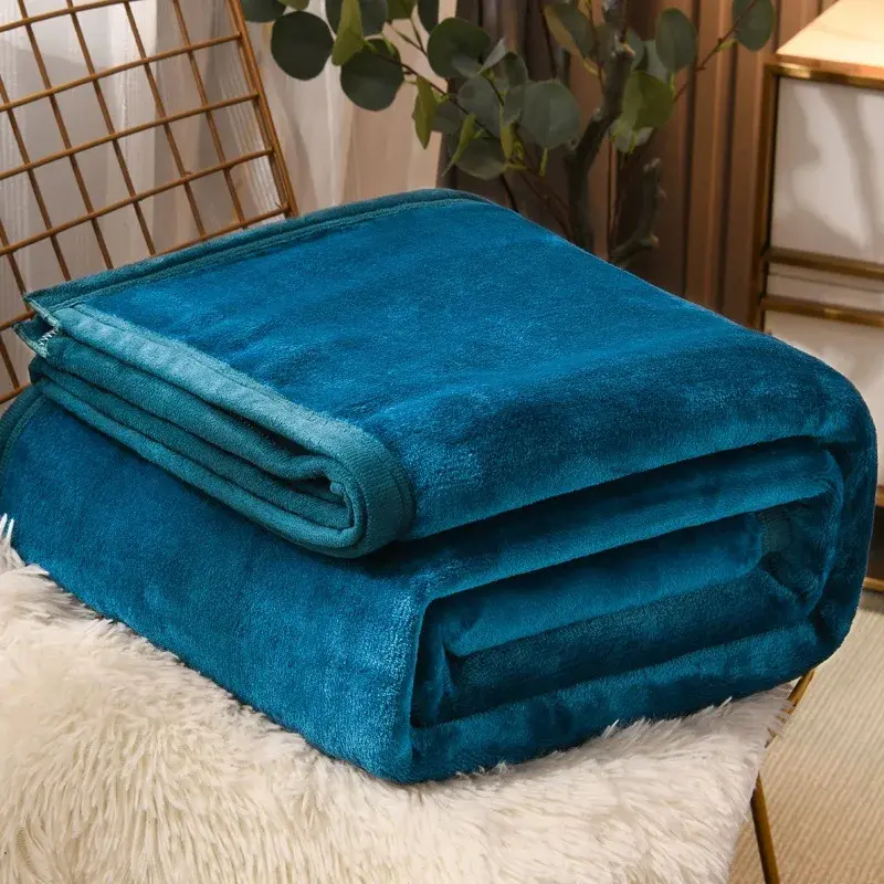 Flannel Fleece Microfiber Throw Blanket, Luxury Lightweight Super Soft Warm Plush Solid Color Blanket For Couch Bed Sofa Travel