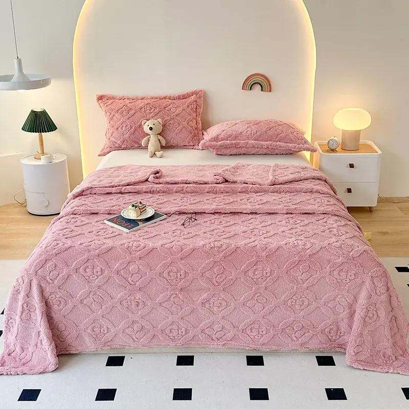 New Warm Breathable Sofa Blanket for Family Bed Sofa Chair Travel Multifunctional Throw Blanket Home Room Decor Fleece Blanket