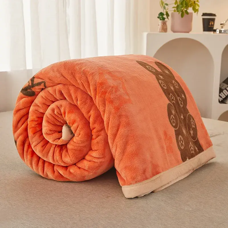 Modern And Simple Milk Velvet Blanket Four Season Universal Children's Thick Warm Comfort Flannel Blanket Office Nap Blanket