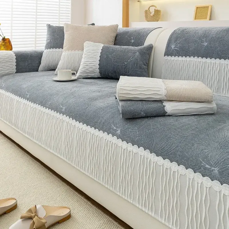 Chenille Sofa Cover Anti-slip Universal Couch Cushion Towel for Living Room Dustproof Sofa Mat Furniture Protector Home Decor