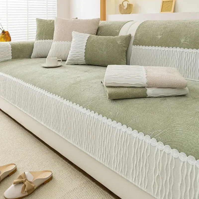 Chenille Sofa Cover Anti-slip Universal Couch Cushion Towel for Living Room Dustproof Sofa Mat Furniture Protector Home Decor
