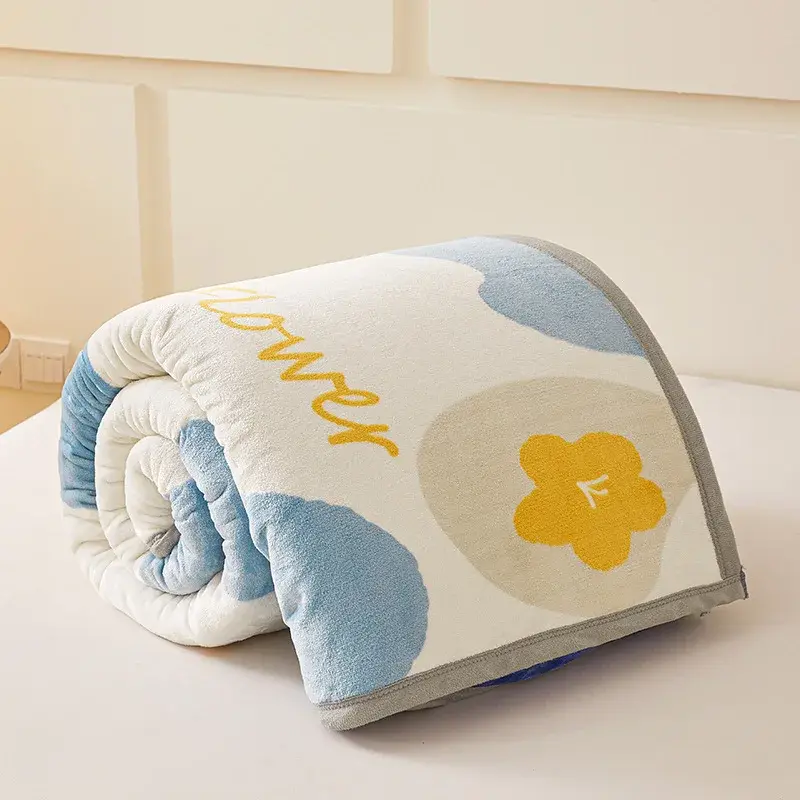 Modern And Simple Milk Velvet Blanket Four Season Universal Children's Thick Warm Comfort Flannel Blanket Office Nap Blanket