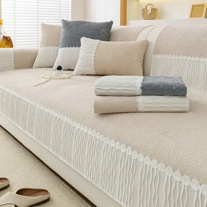 Chenille Sofa Cover Anti-slip Universal Couch Cushion Towel for Living Room Dustproof Sofa Mat Furniture Protector Home Decor