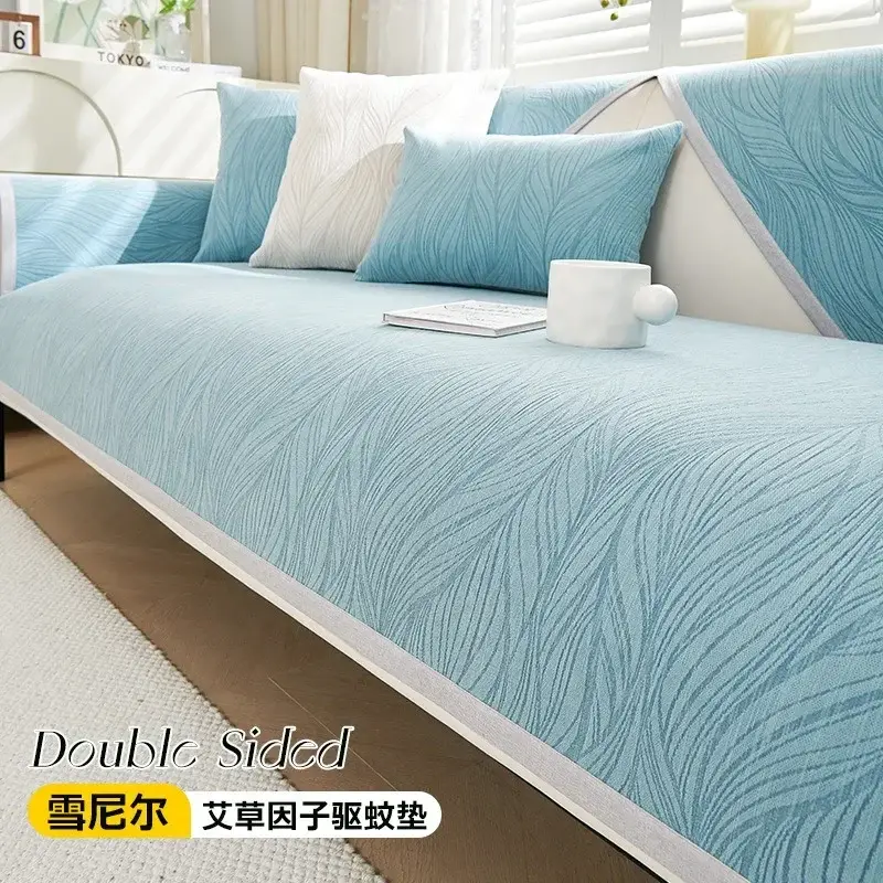 Solid Color Chenille Sofa Mat Non-slip Universal Sofa Cover Towel Anti-dirty All Seasons Couch Protector for Living Room Home