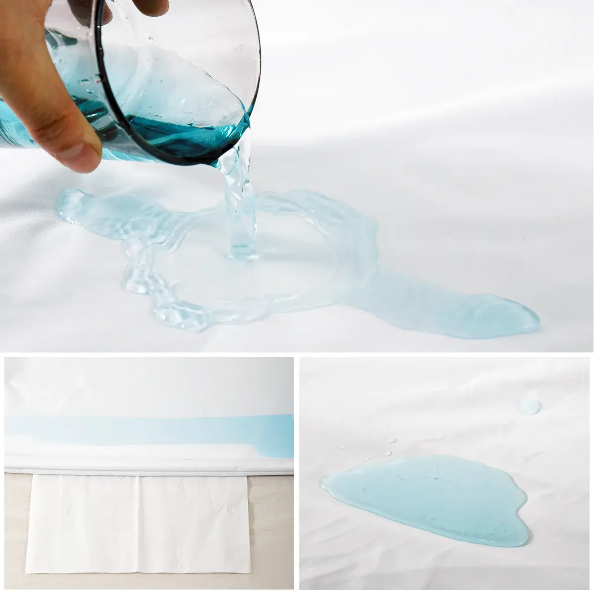 2pcs Zippered Waterproof Pillow Cover, Oil-resistant Knitted Pillow Protector for Bed Sleeping Pillowcase