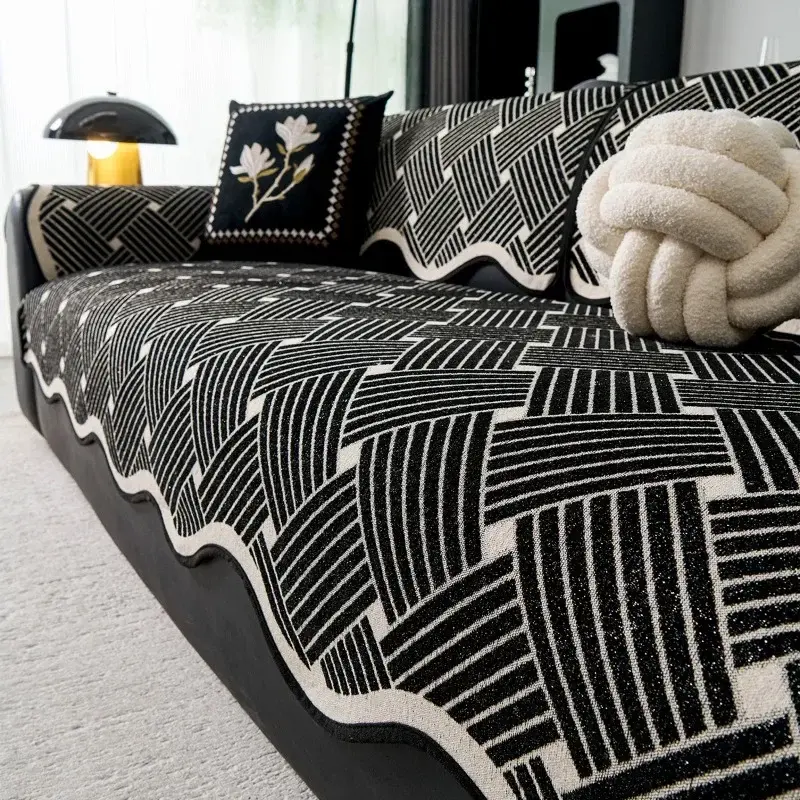 Modern And Minimalist French Retro Chenille Sofa Cushion 2025 New Four Seasons Universal Anti Slip Sofa Cushions Cover Cover