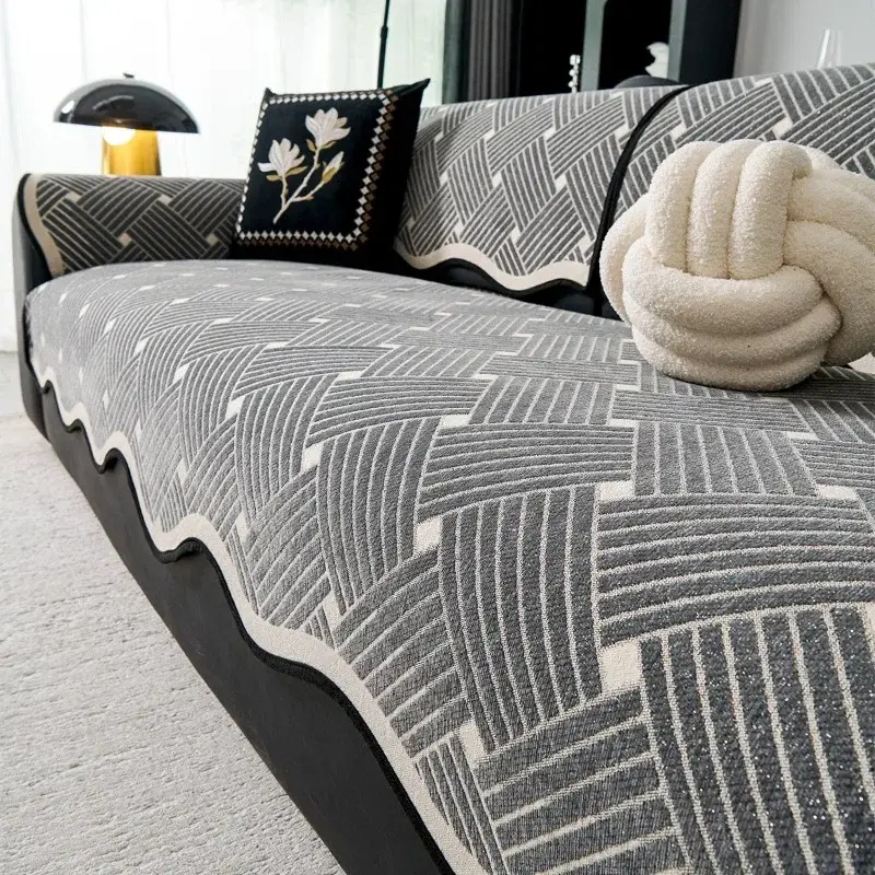 Modern And Minimalist French Retro Chenille Sofa Cushion 2025 New Four Seasons Universal Anti Slip Sofa Cushions Cover Cover