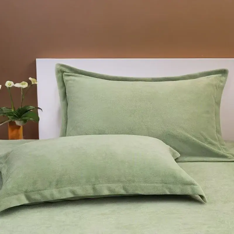 2pcs 48x74cm Pillow Modern And Minimalist Case Envelope style Solid Color Autumn Winter Flannel Warm Plus Velvet Cover Pillow