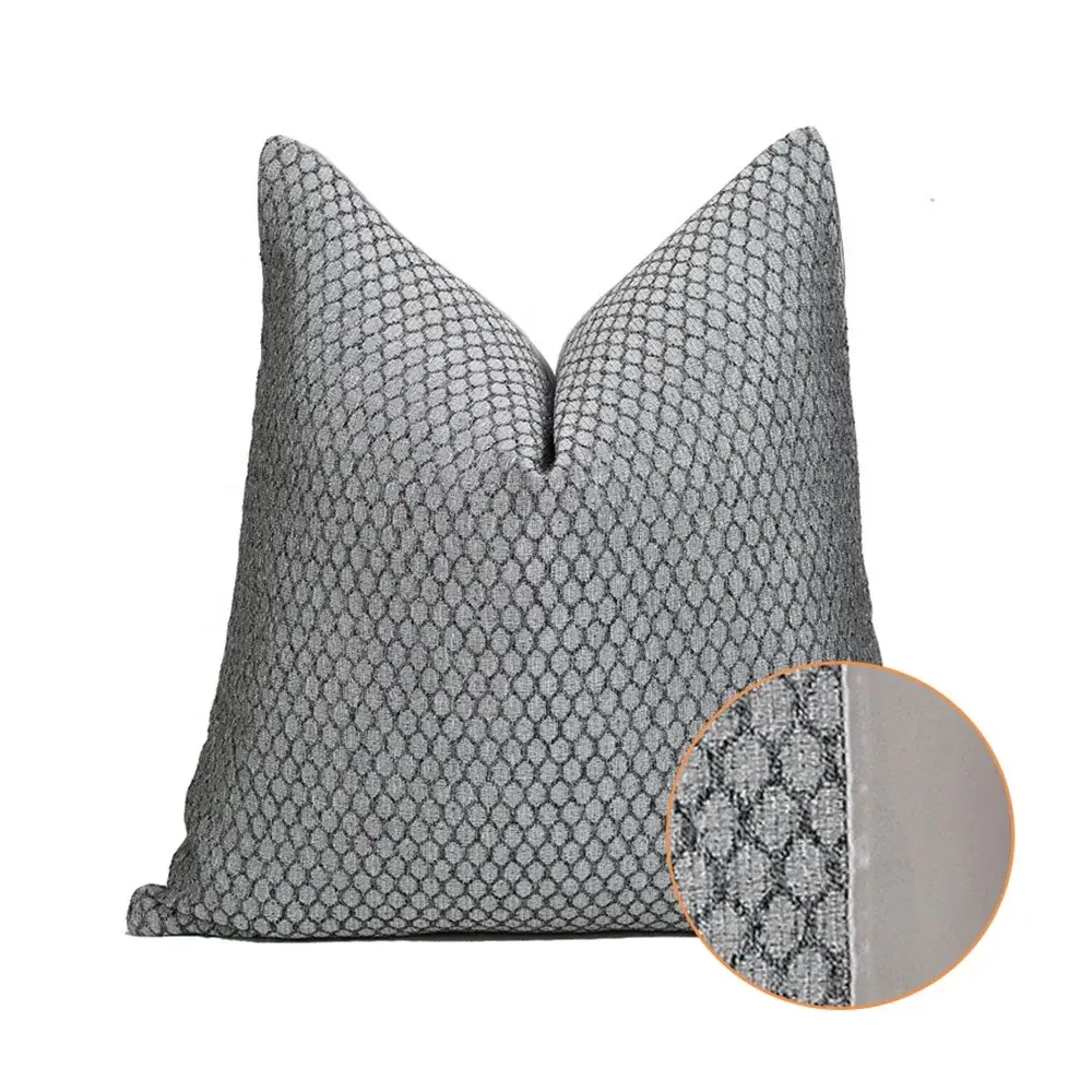 Luxury Modern Throw Pillows Covers 30x50 45x45 50x50cm Silver Grey Throw Pillows For Couch Sofa Bed Square Cushion Cover