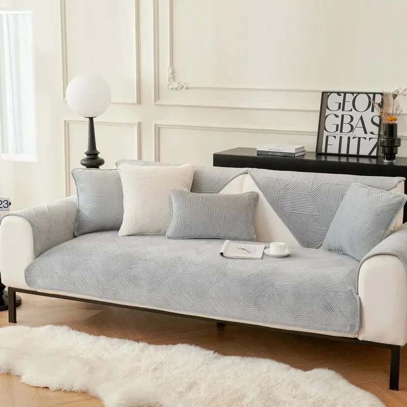 Thickening Sofa Cover Jacquard Sofas Cushion Nordic Style Non-slip Couch Towel Furniture 4 Seasons Combination Living Room Home
