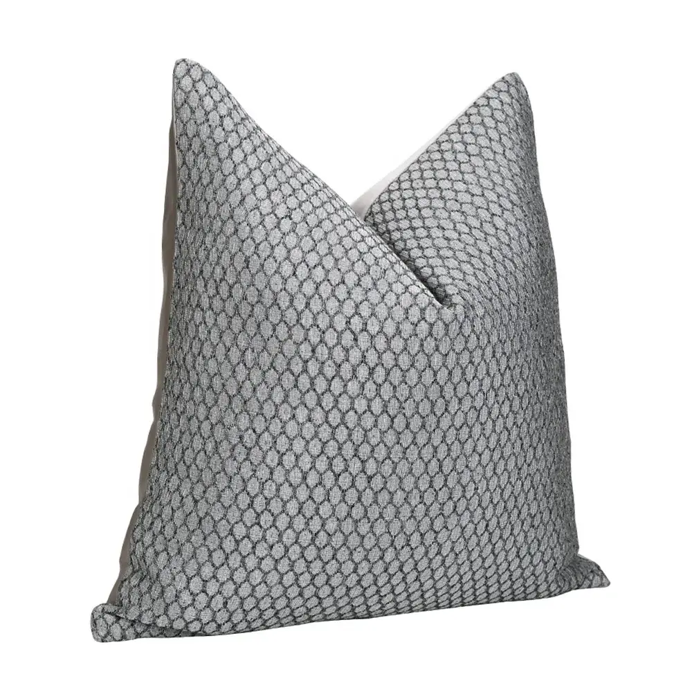 Luxury Modern Throw Pillows Covers 30x50 45x45 50x50cm Silver Grey Throw Pillows For Couch Sofa Bed Square Cushion Cover