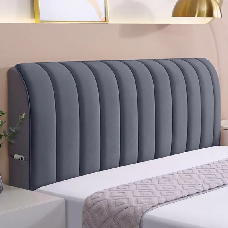 Modern Household Bedside Cover For Bedroom Thickened Four Season Universal Solid Color High-end Bedside Dust Cover For Hotel