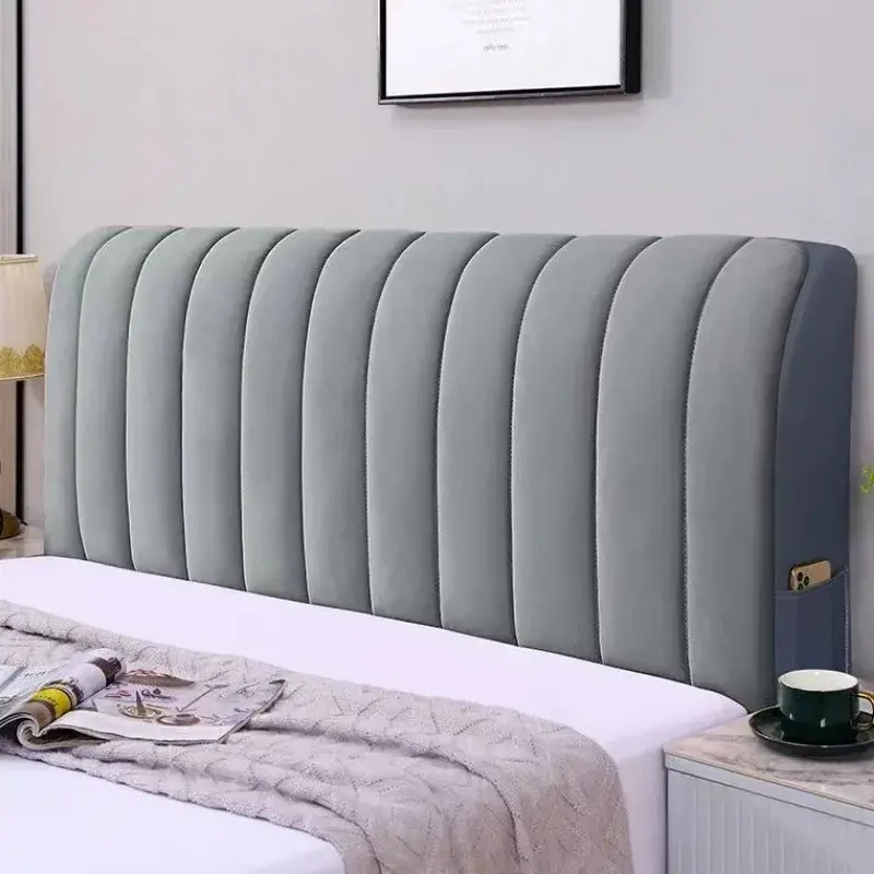 Modern Household Bedside Cover For Bedroom Thickened Four Season Universal Solid Color High-end Bedside Dust Cover For Hotel