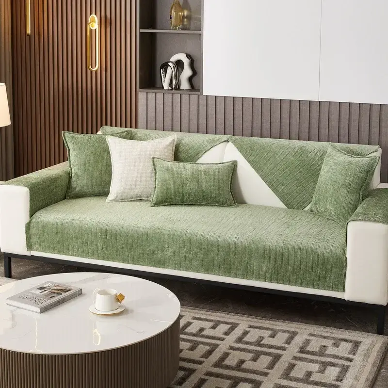 Corduroy Sofa Cover Thicken Universal Sofa Cover for Living Room Soft Non Slip Sofa Cushion Backrest Slipcover Blanket Floor Mat
