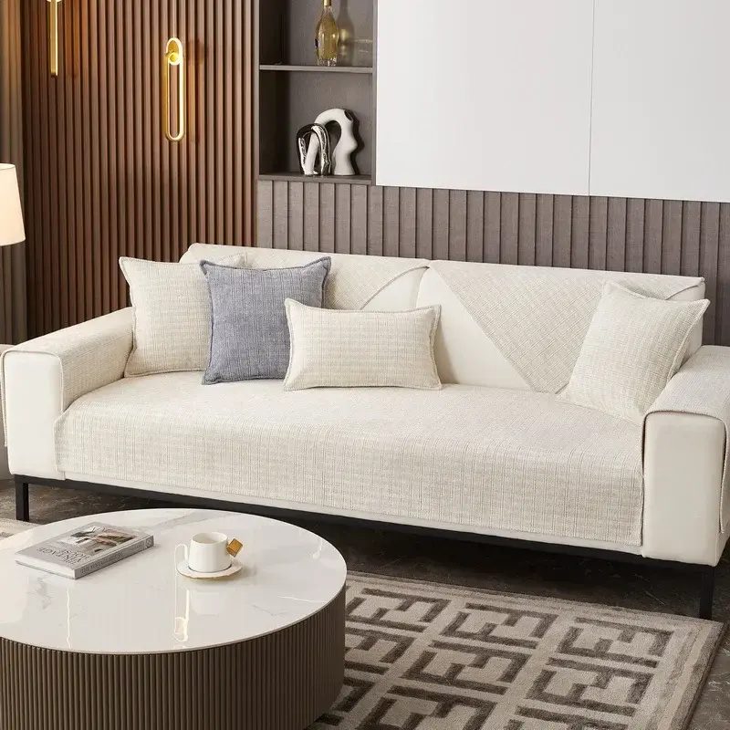Corduroy Sofa Cover Thicken Universal Sofa Cover for Living Room Soft Non Slip Sofa Cushion Backrest Slipcover Blanket Floor Mat