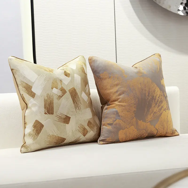 Designers Luxury Modern Decorative Cushion Covers Heavy Thick Jacquard Stripes Geometry Nordic Fashion Pillows Case Sofa Couch