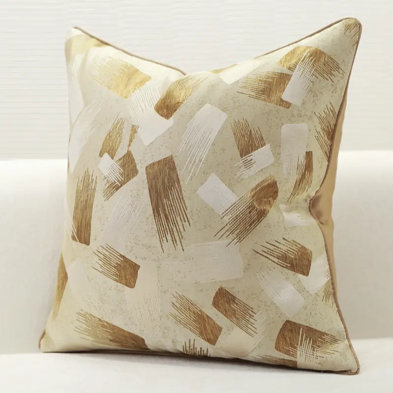 Designers Luxury Modern Decorative Cushion Covers Heavy Thick Jacquard Stripes Geometry Nordic Fashion Pillows Case Sofa Couch