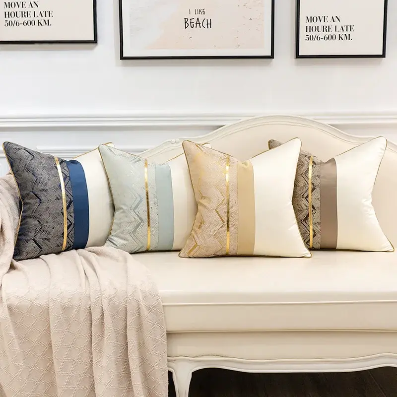 Modern Luxury Style High Precision Cushion Cover For Home Sofa Bed Throw Pillowcase Living Room Decorative