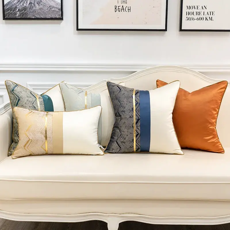 Modern Luxury Style High Precision Cushion Cover For Home Sofa Bed Throw Pillowcase Living Room Decorative