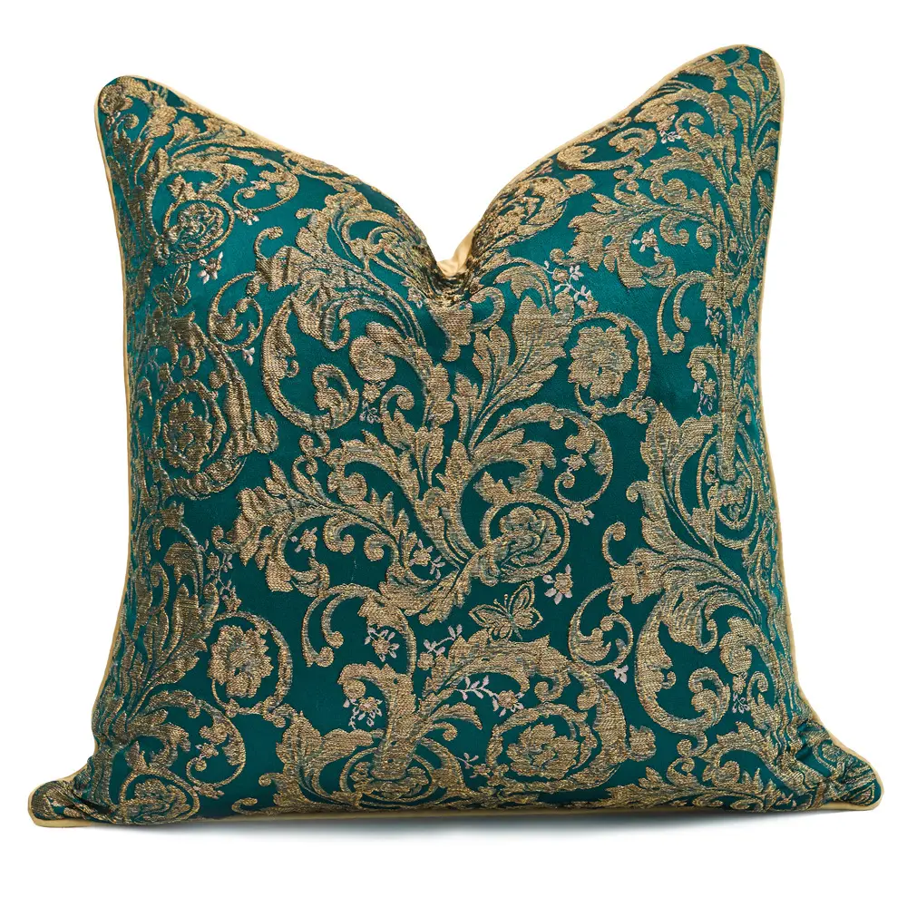 Luxury Black Gold Flower Pattern Cushion Cover Decorative Super Throw Pillow Cover For Home Sofa Living Room Hotel