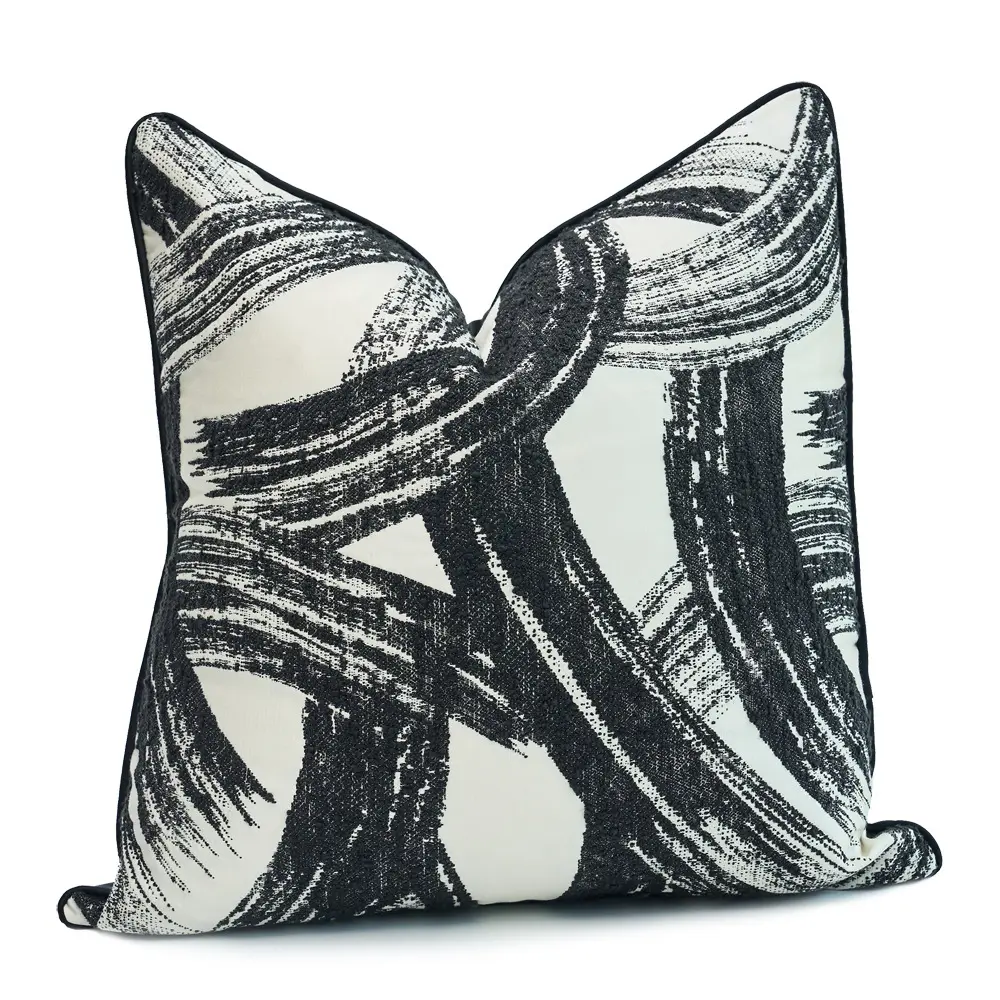 Luxury Black Gold Flower Pattern Cushion Cover Decorative Super Throw Pillow Cover For Home Sofa Living Room Hotel