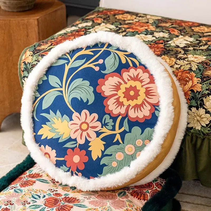 Thickened Floor Lazy Man's Fart Cushions Ethnic Style Floor Mat Cotton Linen Seat Cushion Decor Bohemian Style Retro Moroccan