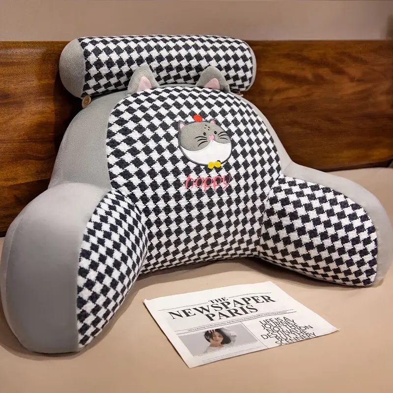 Bedside Cushion Soft Bag Waist Protection Large Backrest Pad Sofa Pillow Throw Pillow Student Dormitory Child Bed Reading Pillow