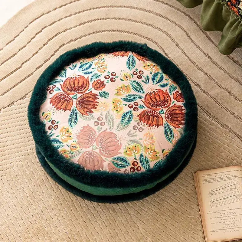 Thickened Floor Lazy Man's Fart Cushions Ethnic Style Floor Mat Cotton Linen Seat Cushion Decor Bohemian Style Retro Moroccan