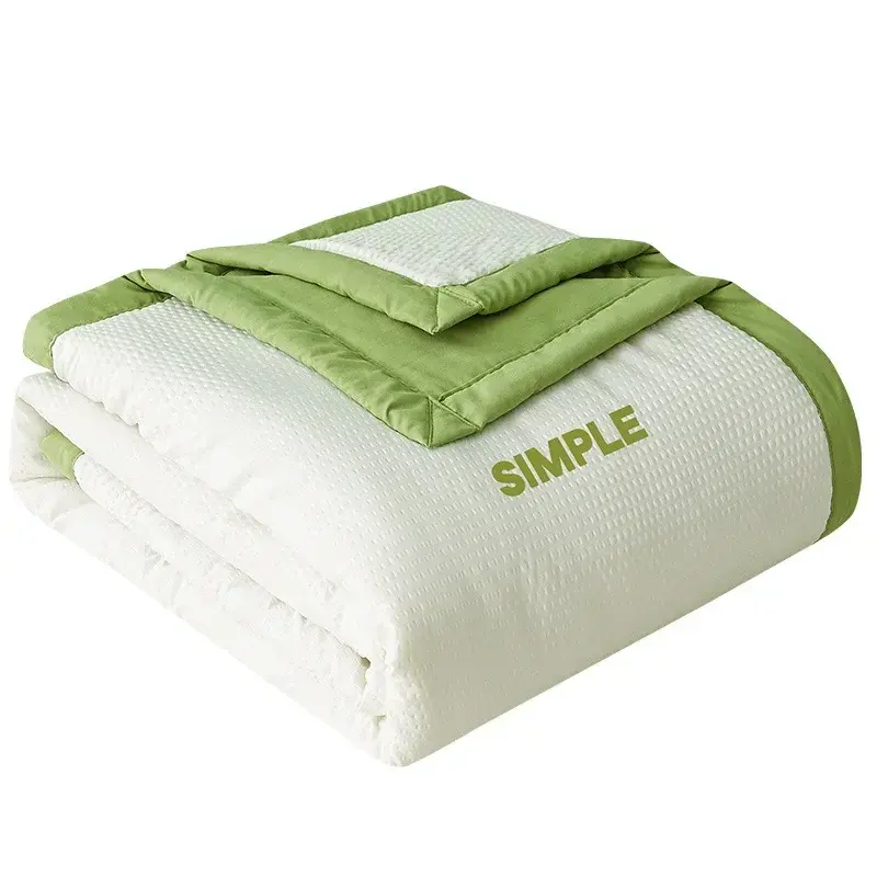 Class A Washable Children's Single and Double Thin Quilts Seersucker Air Conditioning Quilt Soybean Summer Cooling Quilt