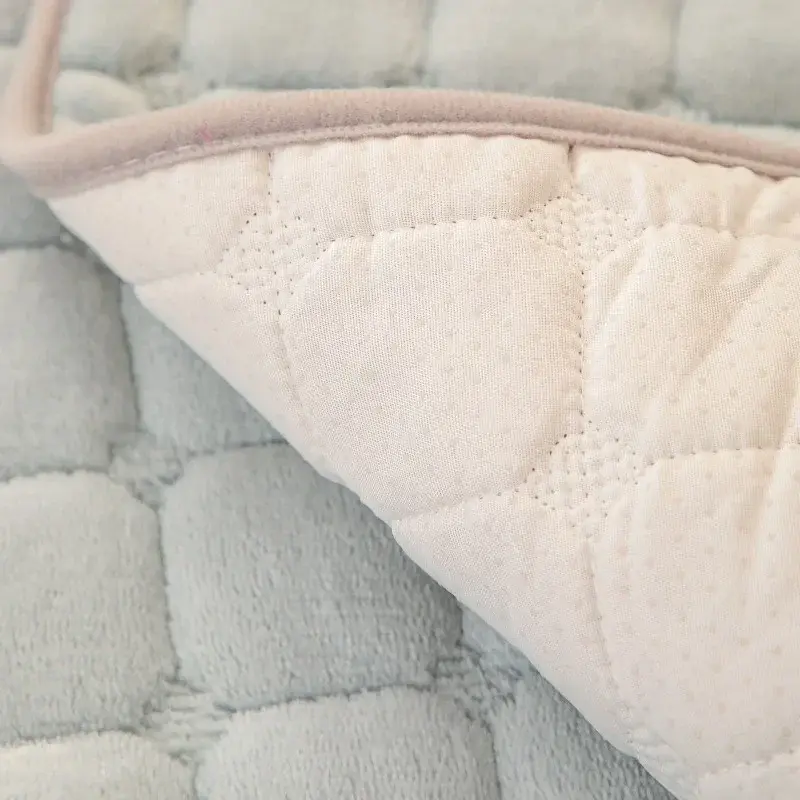 Solid Color Plaid Plush Sofa Cover Warm Universal L-shaped Corner Thickening Sofas Cover Nonslip Living Room Soft Couch Cushion