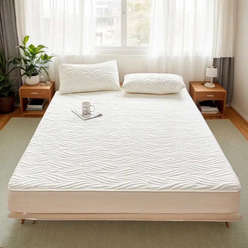 Waterproof Bed Sheet Quilted Throw Mattress Cover for Kids Adults Elastic Cotton Fitted Sheet Protector Single Double Queen King