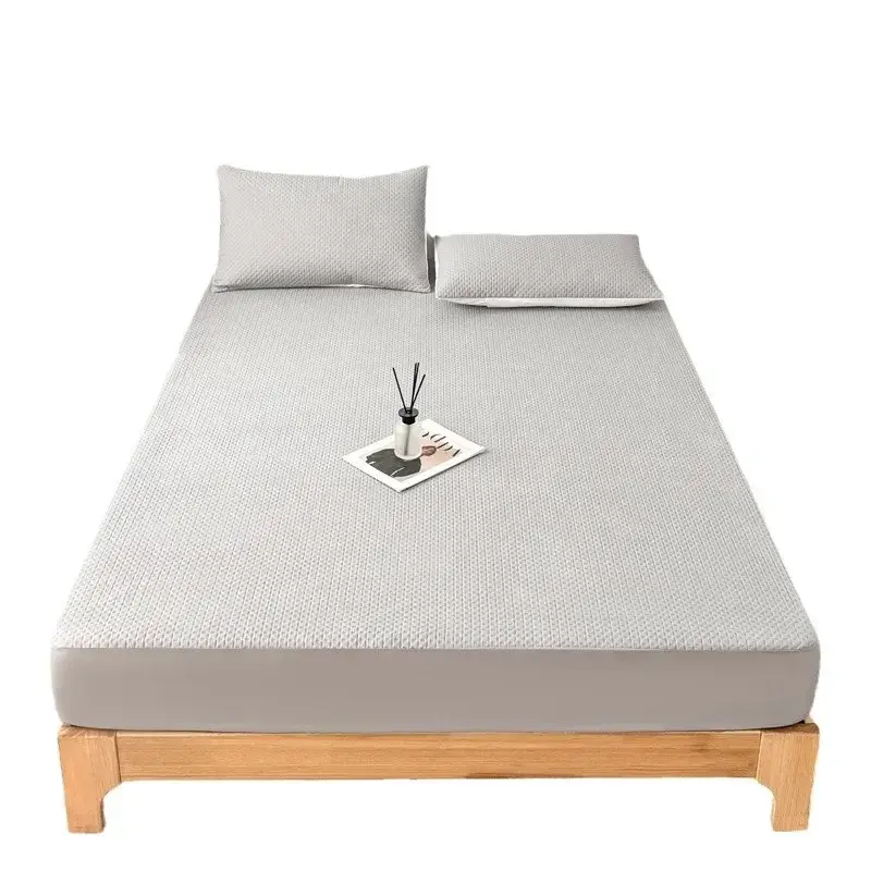Modern Simple A-class Cotton Waterproof Bed Sheet Four Season Universal Solid Color Thick Dustproof Mattress Protective Cover