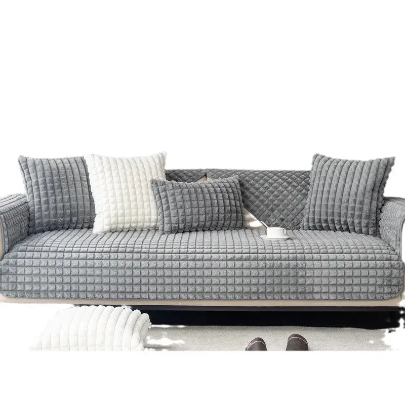 Thicken Flannel Sofa Cover Warm Super Soft Sofa Mat Towel Luxury Non-slip Universal Sofa Slipcovers Couch Cushion Home Decor