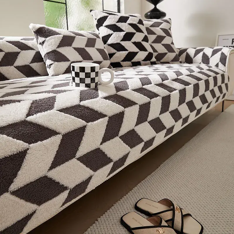 Modern And Simplicity Versatility Sofa Cushion Sofa Cover 2025 Popular New Autumn Winter Plush Sofa Cover Anti-slip Home cover