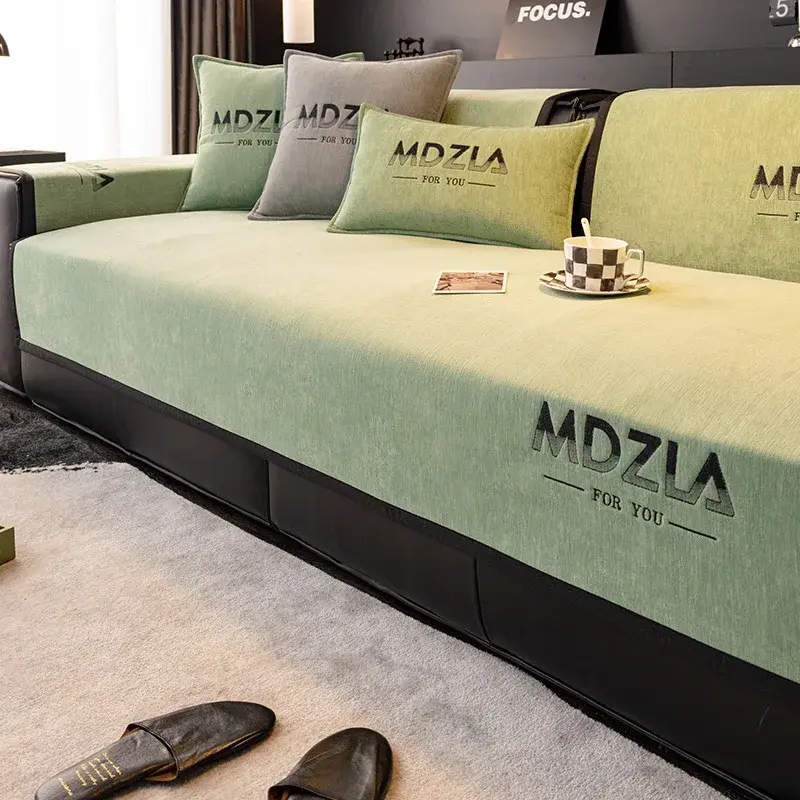 Four Seasons Universal Chenille Sofa Mat Non-slip Sofas Cover for Living Room Corner Couch Cushion Seat Pad Protection Covers