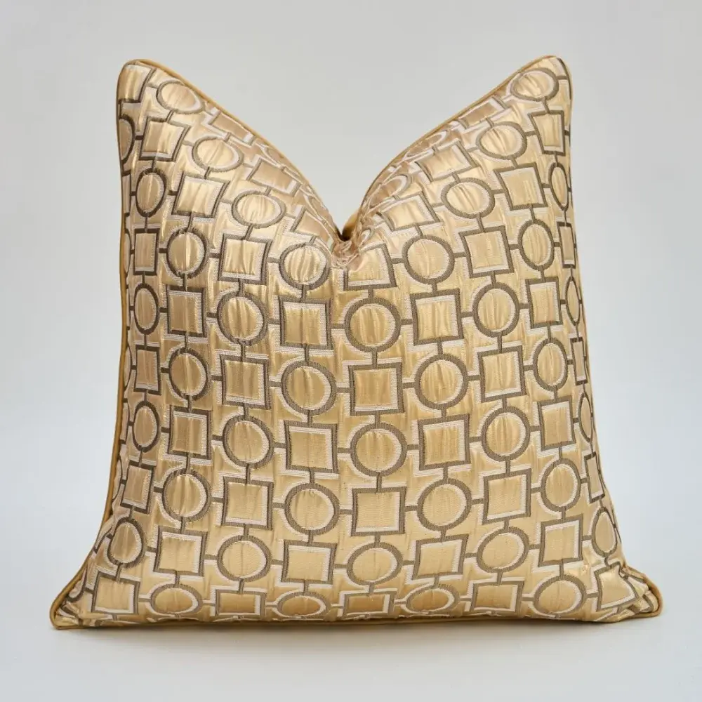 Luxury Sofa Cushion Cover Gold and Grey Pillow Covers for Home Decoration 30x50 45x45 50x50 60x60cm