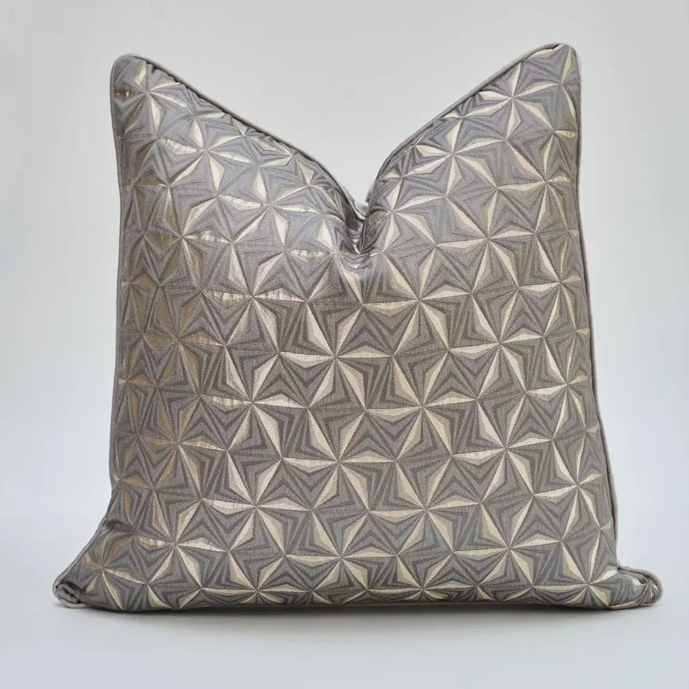 Luxury Sofa Cushion Cover Gold and Grey Pillow Covers for Home Decoration 30x50 45x45 50x50 60x60cm