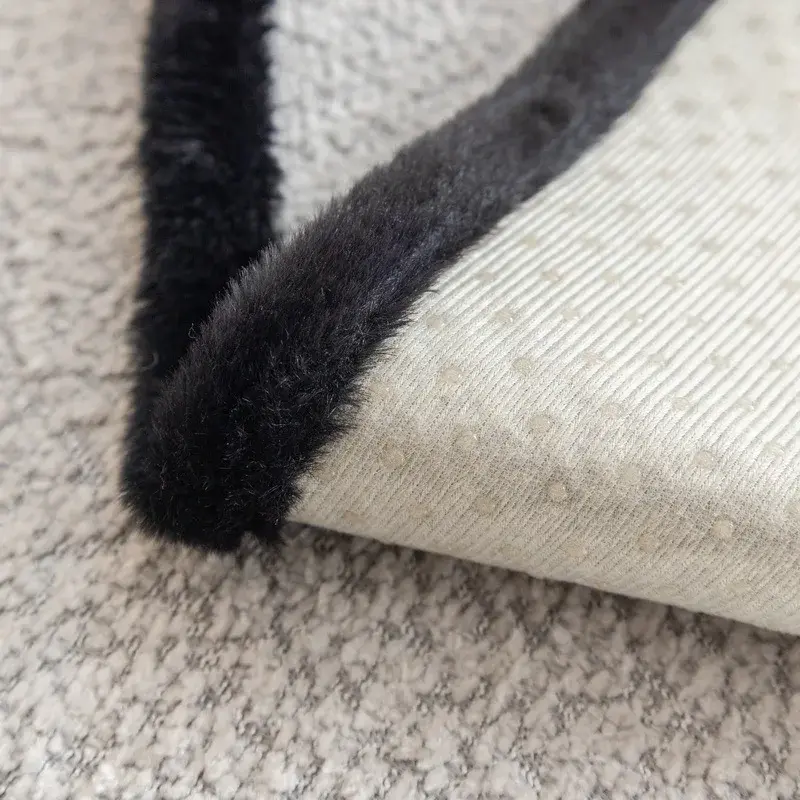 New Plush Bow Sofa Cushion Sweet Solid Color Straight Row Leather Sofa Cover Cloth Winter Non-Slip Cushion Cover Cloth Towel