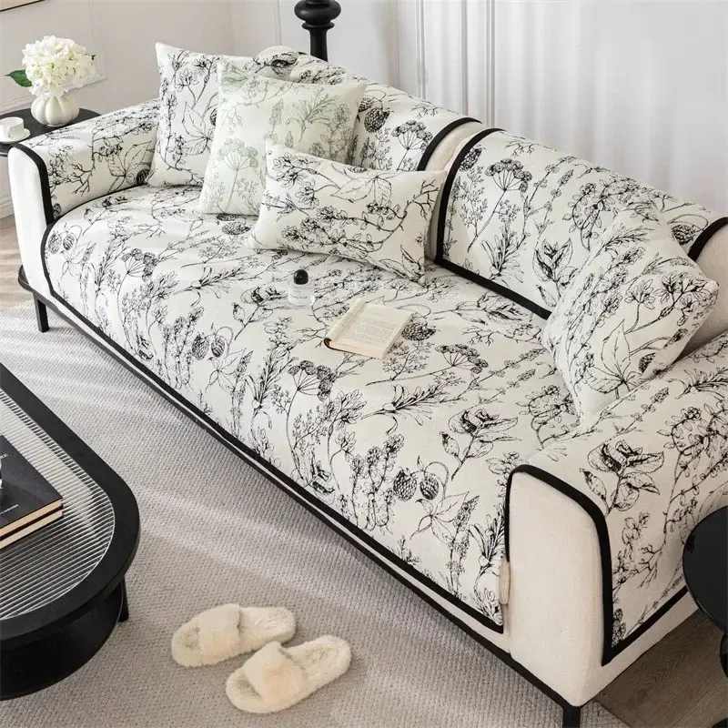 Four Season Universal Sofa Cover Chenille Sofa Cushion Fuliu Jacquard Couch Towel Carpet For Living Room Home Decorative Blanket