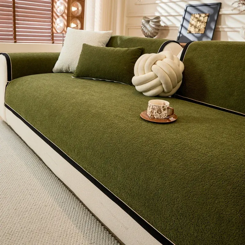 Sofa Cushion Universal in All Seasons,comfortable New Light Luxury High-end Non-slip Leather Sofa Cushion,chenille Sofa Cover