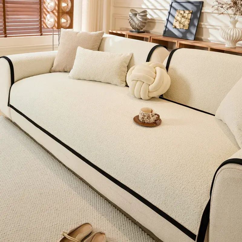 Sofa Cushion Universal in All Seasons,comfortable New Light Luxury High-end Non-slip Leather Sofa Cushion,chenille Sofa Cover