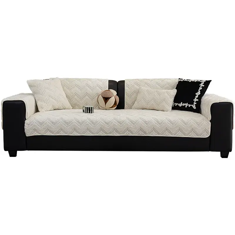 Luxury Solid Color Sofa Cushion Mat Four Seasons Universal Non-slip Dust-proof Warm Sofa Towel Couch Slipcover For Home Decor