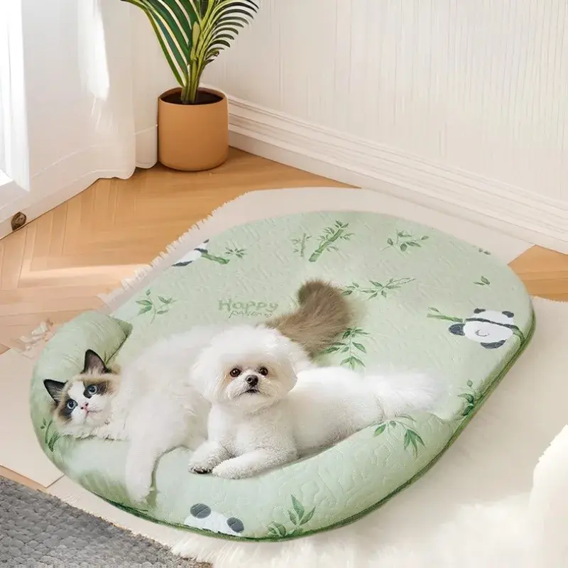 Summer Dog Mat Pet Dog Bed Four Seasons Large Cat Pet Bed Dog Basket Medium and Small Various Mat FabricsComfortable Coolness