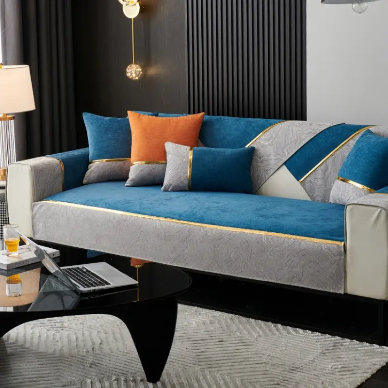 Luxury Chenille Sofa Cover Nordic Four Seasons Universal Anti-slip Sofa Cushion Home Living Room Decoration Sofa Towel Slipcover