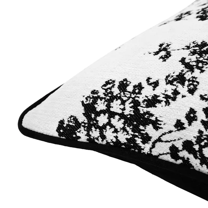 Black White Cushion Cover Luxury 30x50 45x45 50x50cm High-end Unique Design Pillow Cover Decorative for Livingroom Pillowcase