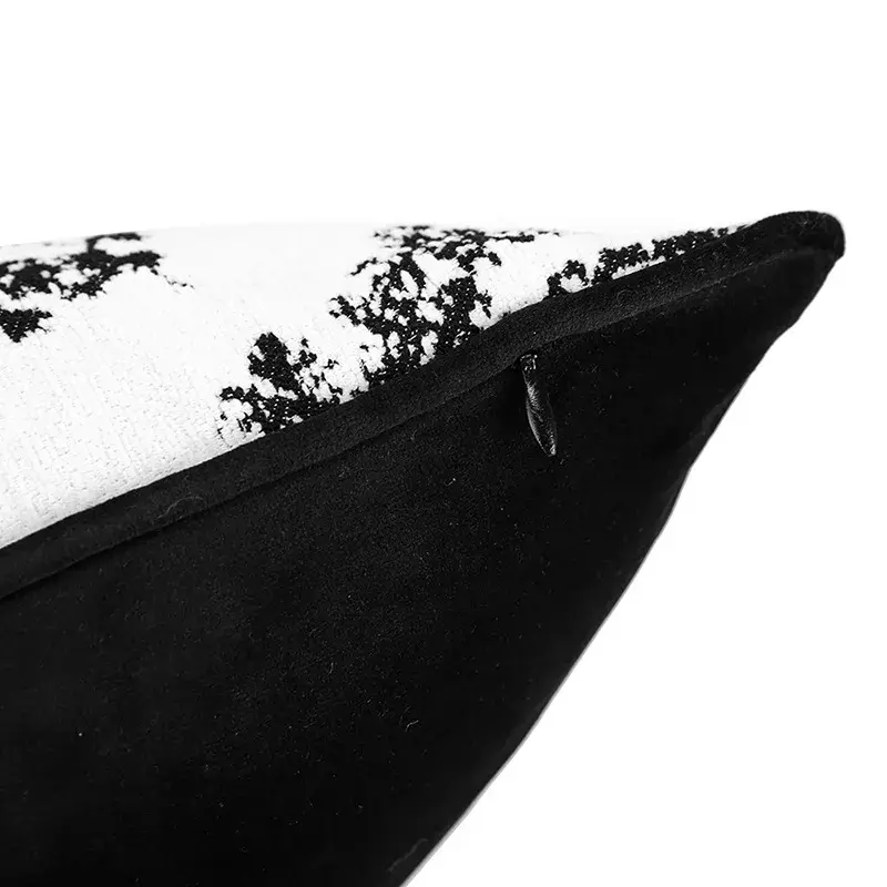 Black White Cushion Cover Luxury 30x50 45x45 50x50cm High-end Unique Design Pillow Cover Decorative for Livingroom Pillowcase