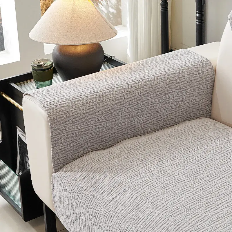 Four Seasons Universal Chenille Sofa Cover Solid Color Striped Sofa Mat NonSlip Couch Cushion Waterproof Cat Scratch Couch Cover