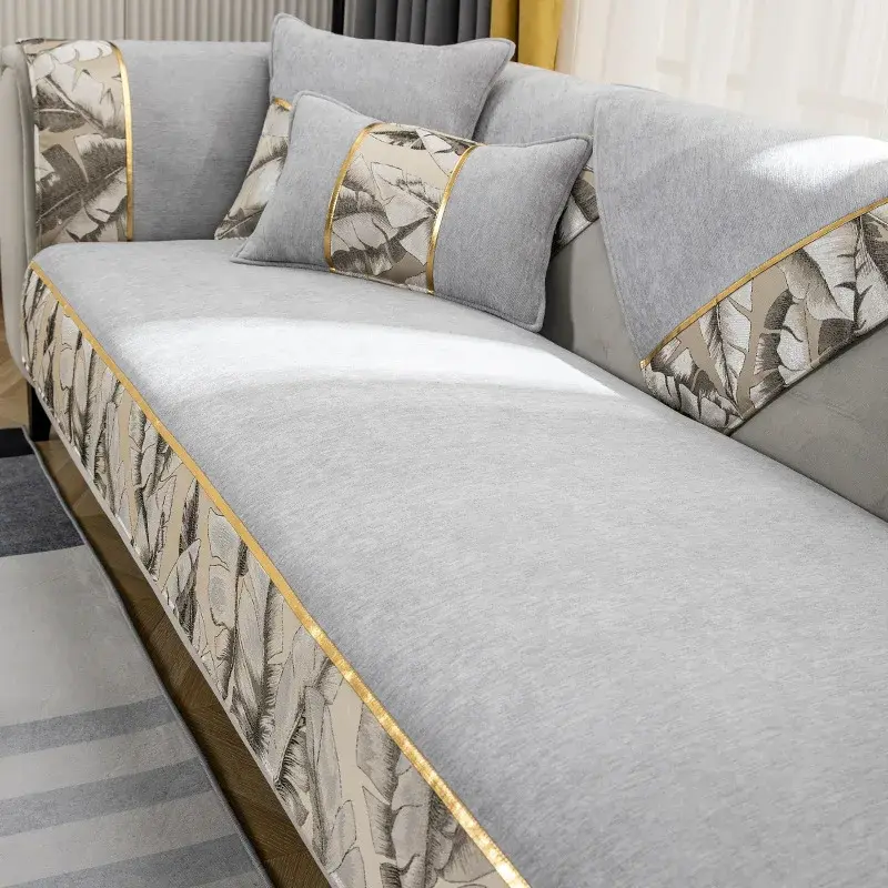 Marble Sofa Cover Slipcovers Non Slip Couch Chair Cover Sofa Towel 1/2/3/4-seater L Shape Corner Sofa Covers for Living Room